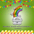 Rainbow/Cloud Satin Foil Balloon 52-in