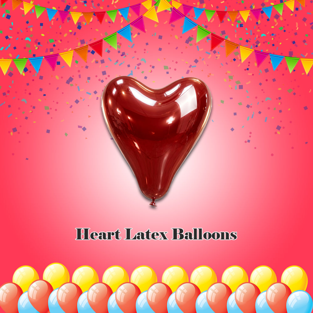 Heart Latex Balloons 12-in