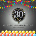 Sparkling Celebration 30 Round Satin Foil Balloon 18-in