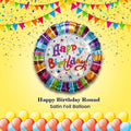 Happy Birthday Round Satin Foil Balloon 36-in