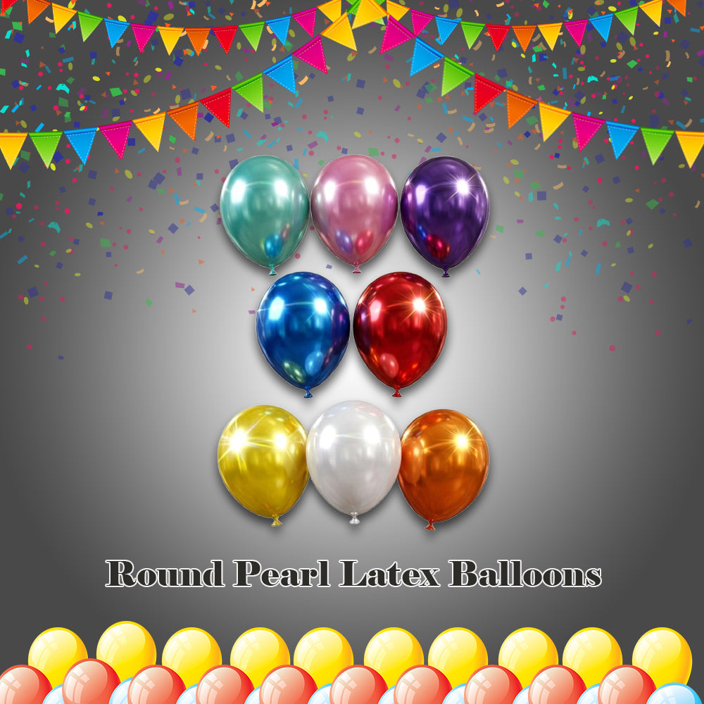 Round Pearl Latex Balloons 12-in 15-pk