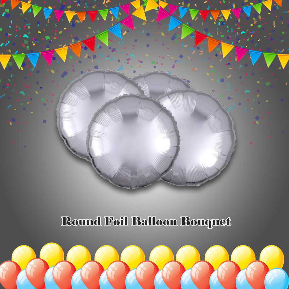 Round Foil Balloon Bouquet 4-pk