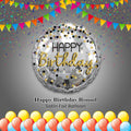 Happy Birthday Round Satin Foil Balloon 28-in