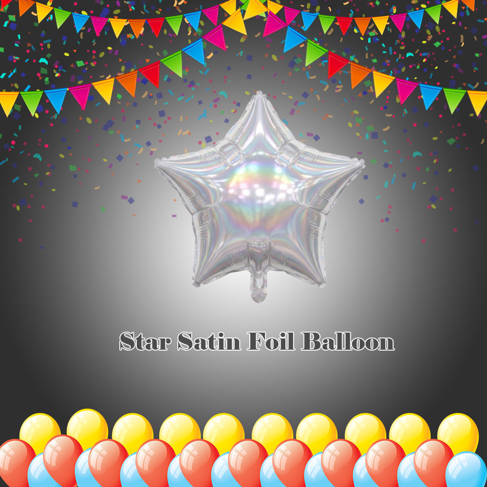Star Satin Foil Balloon 22-in