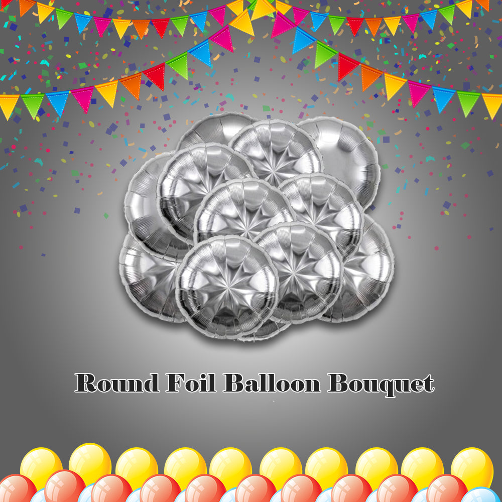 Round Foil Balloon Bouquet 6-pk