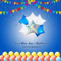 Go Blue Jays! Balloon Bouquet with Star Foil Balloons 6-pk