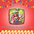 Nintendo Super Mario Bros Luigi/Toad/Princess Peach Square Satin Foil Balloon 17-in