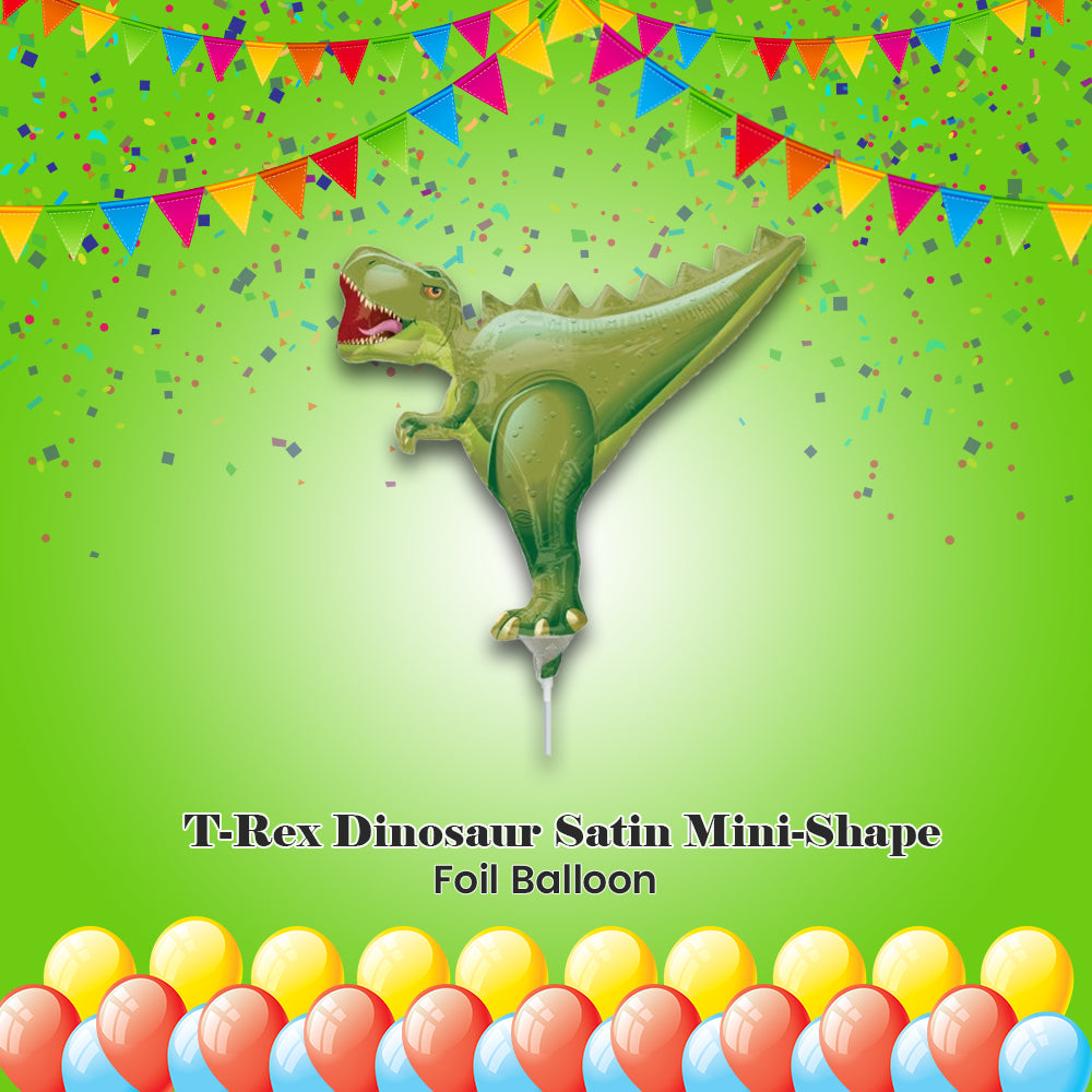 T-Rex Dinosaur Satin Foil Balloon 36-in