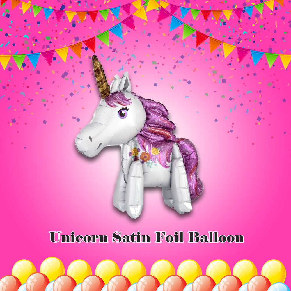 Unicorn Satin Foil Balloon 25-in