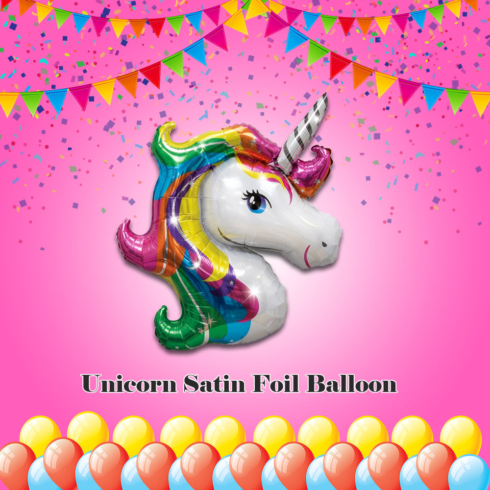 Unicorn Satin Foil Balloon 33-in