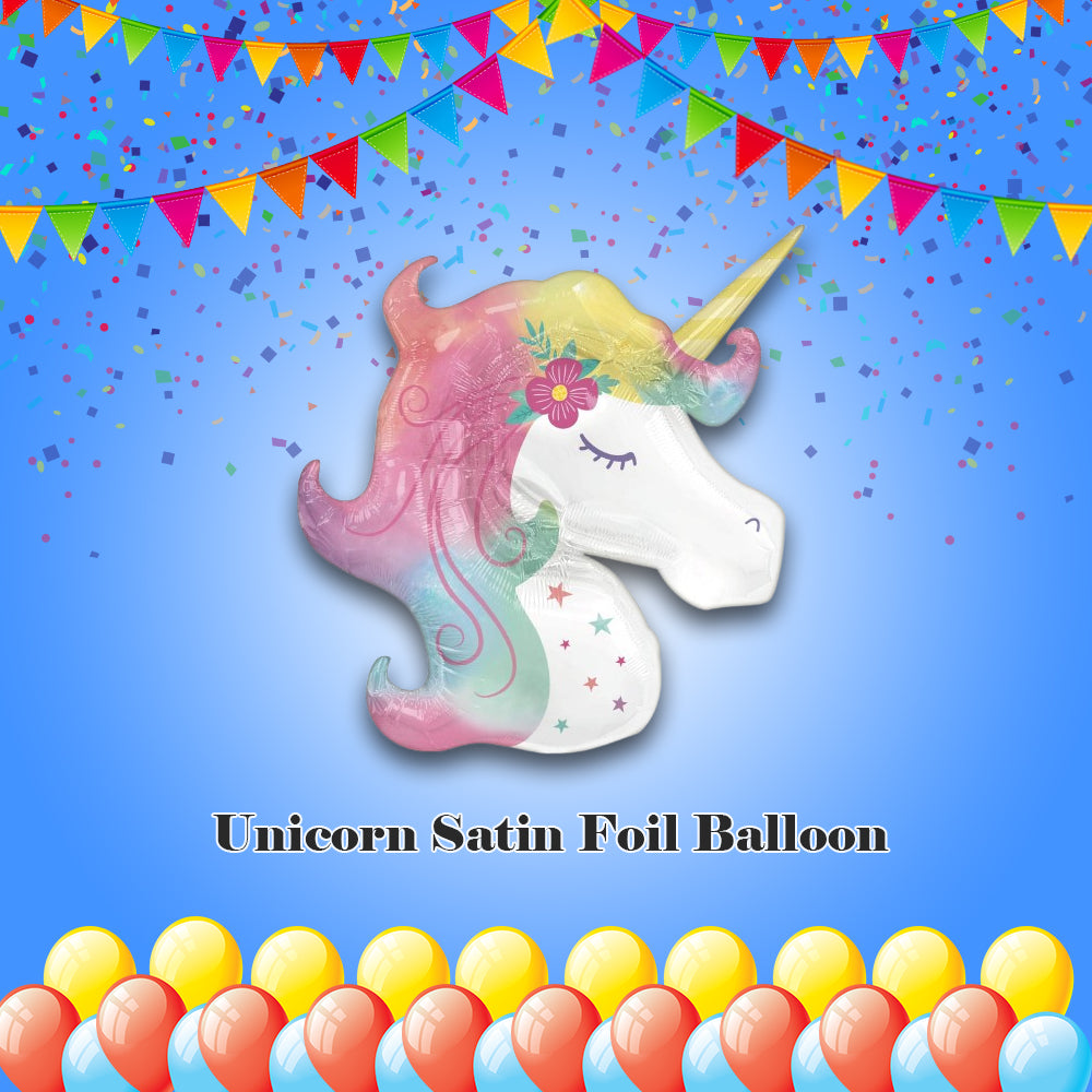 Unicorn Satin Foil Balloon 28-in
