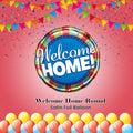 Welcome Home Round Satin Foil Balloon 32-in