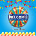 Welcome Round Satin Foil Balloon 17-in